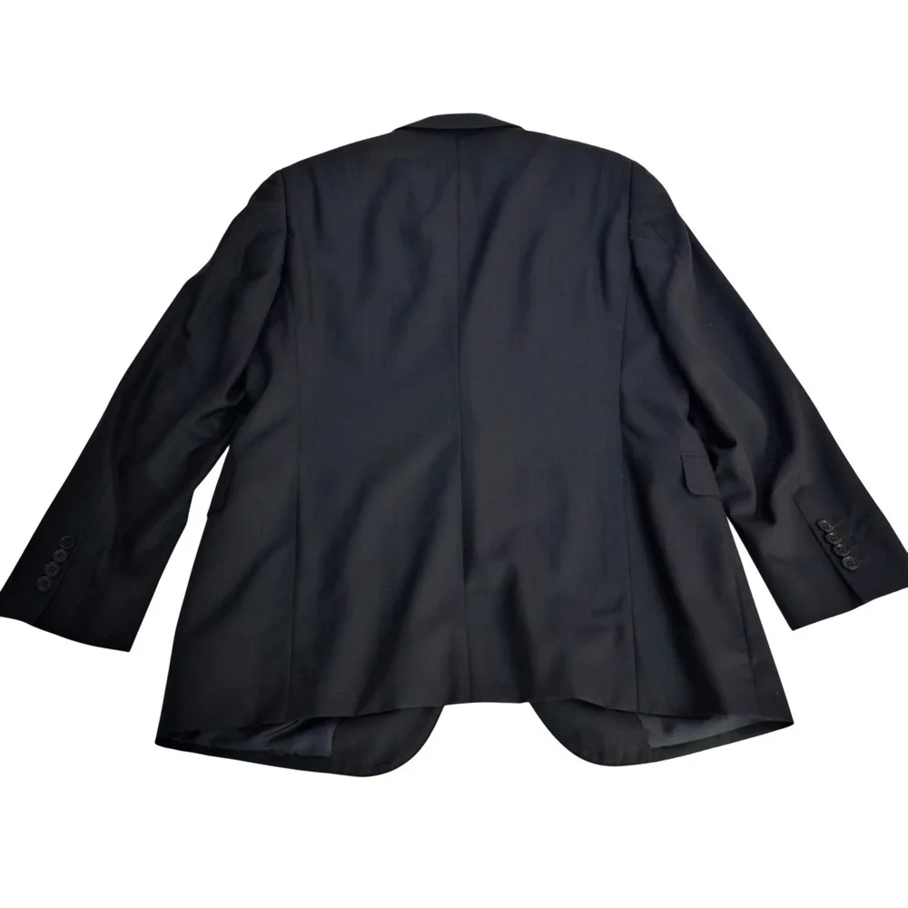 Armani Collezioni Su Misura Mens Navy Blue Super 150s Wool Blazer Jacket 41R